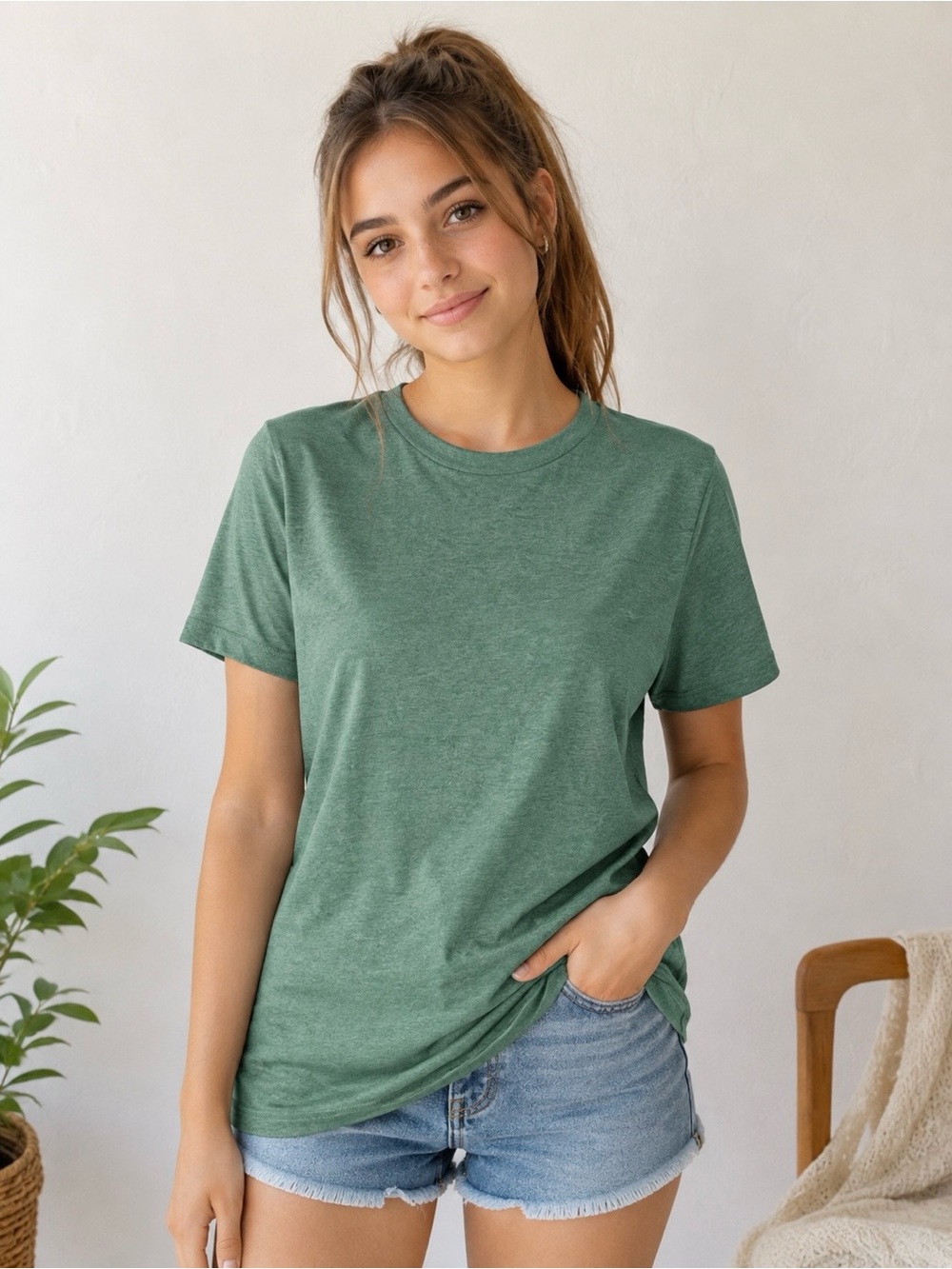 NWT New Eddie Bauer Short Sleeve Crewneck T-Shirt In Juniper Size XL